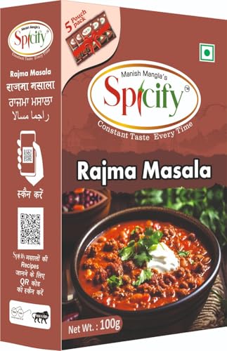 Spicify Rajma Masala - 100g | Ready to Use Instant Spice Mix | No Onion No Garlic No MSG | Authentic & Natural Spice Blend