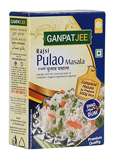 Ganpatjee Pulao Biryani Masala Powder 45G | Pack of 15g x 3| Authentic Taste Ready Mix masala | No Onion No Garlic | No Added Salt