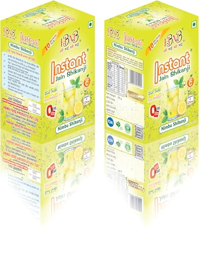 HBMB Original Instant Jain Shikanji | 1- Minute Ready to Mix Lemon Drink Premix | Authentic Jain Shikanji Summer Refreshment, 1 Pack