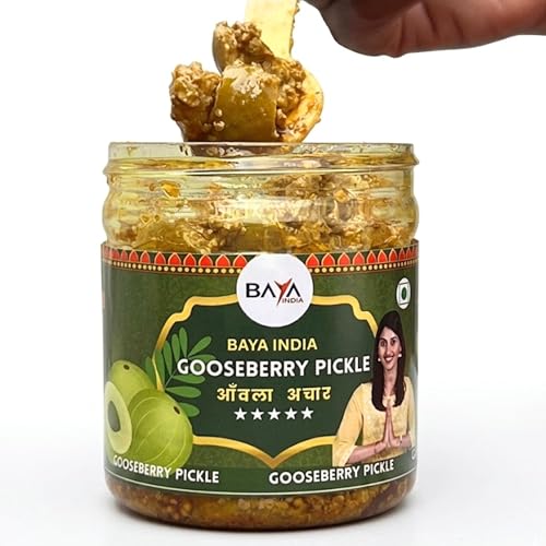 Baya India Homemade Amla Pickle 700g | Sun-Dried Awala Achar | No Preservatives | Spicy & Tangy