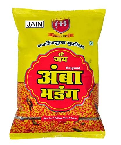 AMBA BHADANG Jay | With Peanuts | Famous Kolhapuri Veg Snacks | Tasty Namkeen (Non Garlic, 400Gm Pack Of 2)