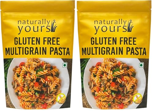 Naturally Yours Gluten Free Multigrain Pasta | Corn, Amaranth, Bengal Gram, Jowar & Rice | No Maida, Preservative Free, Vegan, No Onion No Garlic, Jain Friendly | High Fiber & Protein | 200g Pack of 4
