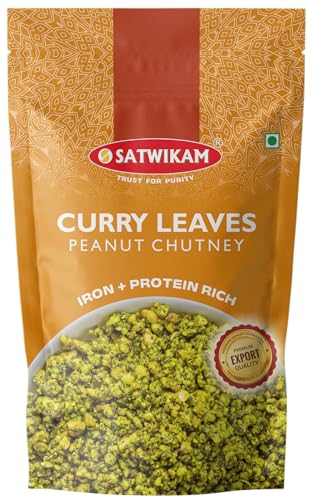 SATWIKAM Curry Leaves Peanut Chutney (No Onion No Garlic; 200gmsX1pack); Shelf Life=6M