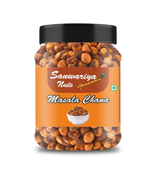 SANWARIYA NUTS Roasted Chana Spicy Masala Protein-Rich Healthy Namkeen | No Onion No Garlic | Gluten-Free Roasted Chickpeas