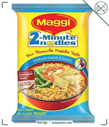 MAGGI Vegetarian No Onion No Garlic Noodles, 70Gm(Pack Of 5)