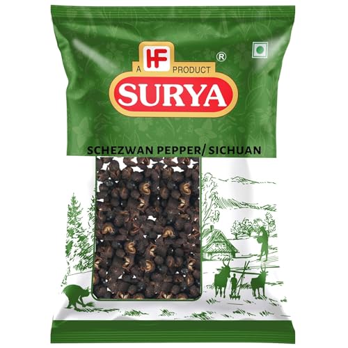 HF, Surya Sichuan Schezwan Pepper 500 Grams Sichwan Peppercorns Natural Pure Herb for Chinese and Indian Cooking