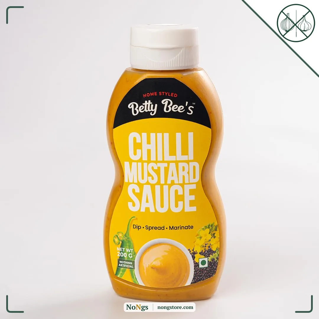 Betty Bee’s Chilli Mustard Sauce (200g) – Spicy, Tangy & All-Natural | Home-styled Indian Fusion | Vegan | Perfect with Snacks & Grills