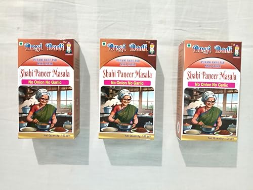 Desi Dadi Premium Shahi Paneer Masala, No Onion No Garlic, 100g each, Pack of 3