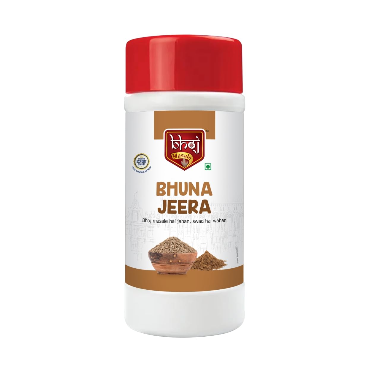 Bhoj Masale Fresh and Natural Roasted Cumin Powder 450GM | Bhuna Jeera Powder | Indian Spice Masala | Zero Additives And Preservatives. No Colour, No Preservatives, No Onion & No Garlic (Jain Friendly)