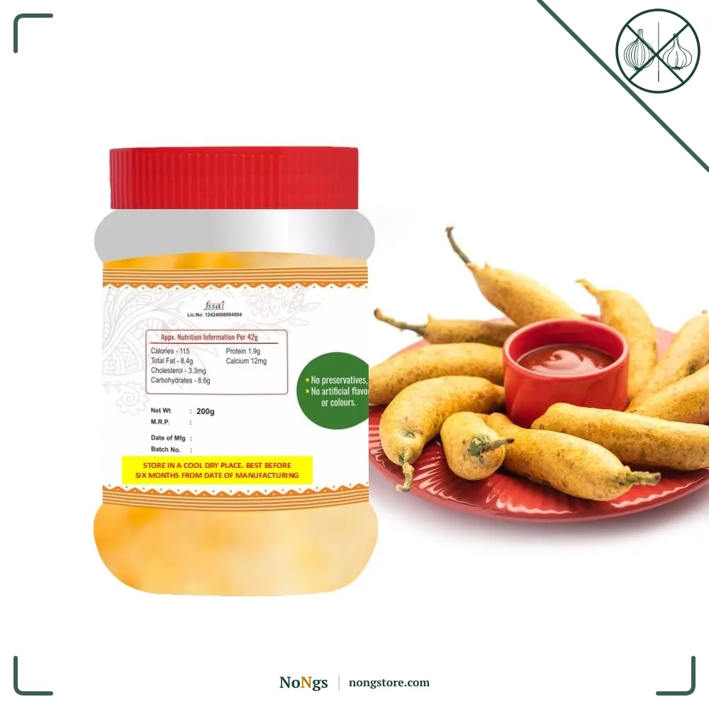 Sri Lalithaaβs Traditional Instant Bajji Mix | South Indian Style Crispy Snack Batter | No Onion & No Garlic | No Artificial Colours β 200g