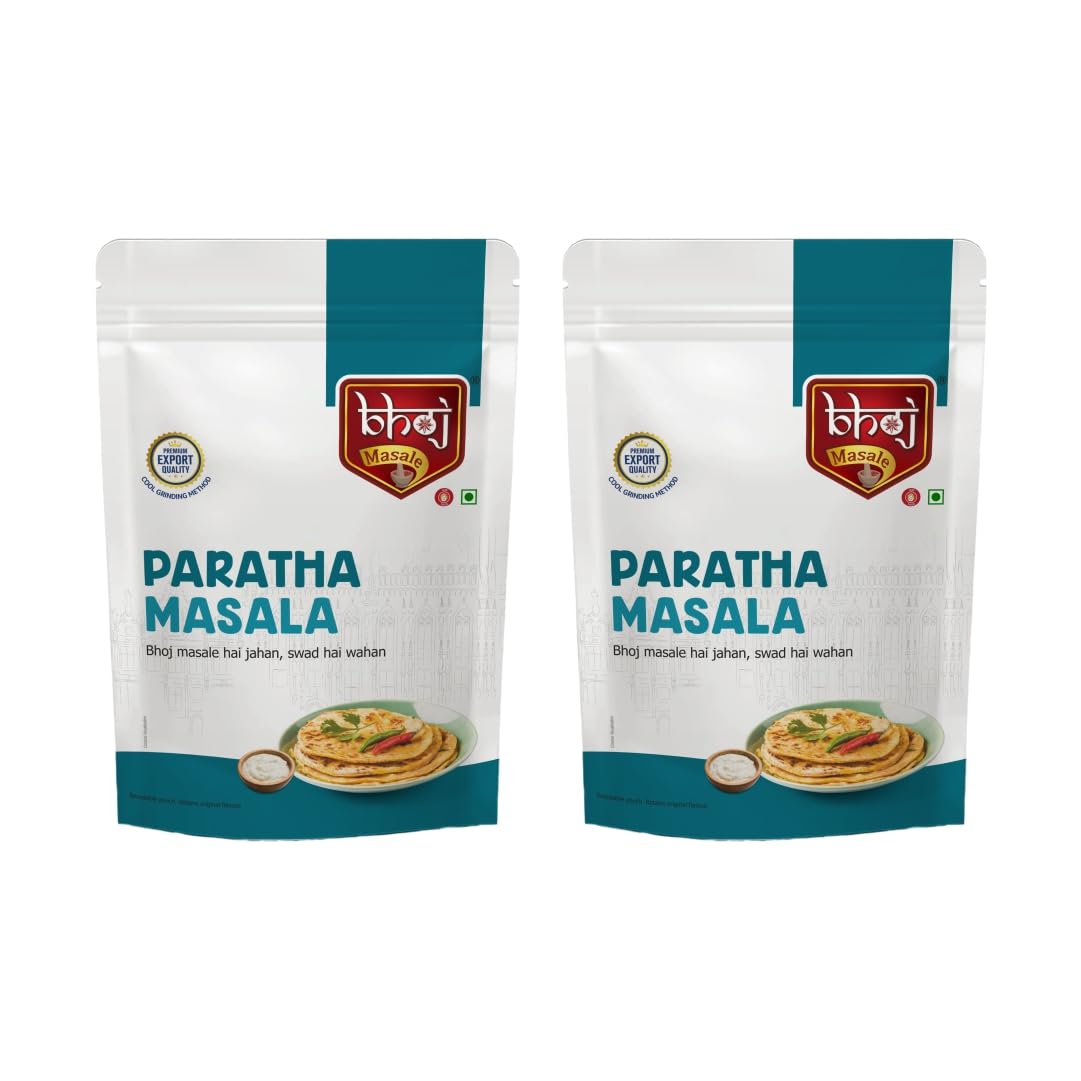 Bhoj Masale Paratha Masala Powder 200Gm Each (Pack of 2)|Premium Artisanal Jain Spices With Rich & Strong Flavour|Ready To Use|No Added Colours|No Onion And No Garlic Added (Jain Friendly)
