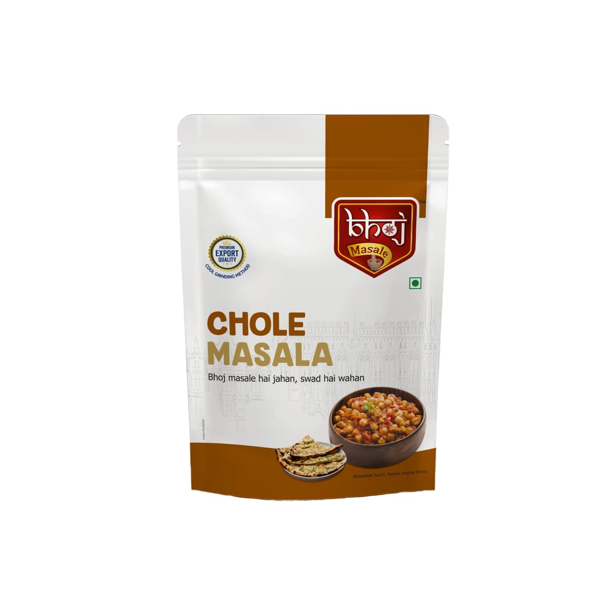 Bhoj Masale Chole Masala 200GM | Blended Spice With Natural Oils for Authentic Taste and Colour | For Healthy Delicious & Flavourful Cooking. No Colour, Preservatives, No Onion Garlic (Jain Masala)