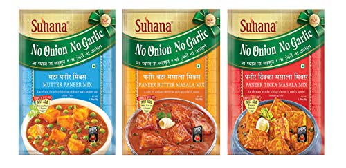 Suhana No Onion No Garlic Pack Combo of 6 Pan Tikka x 2, Mutter Pan x 2, Pan Butter x 2