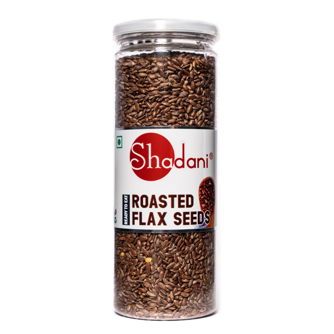 Shadani Roasted Alsi Can 150g | Crunchy Roasted Alsi Snack | Healthy Nutty Topping & Meal Enhancer