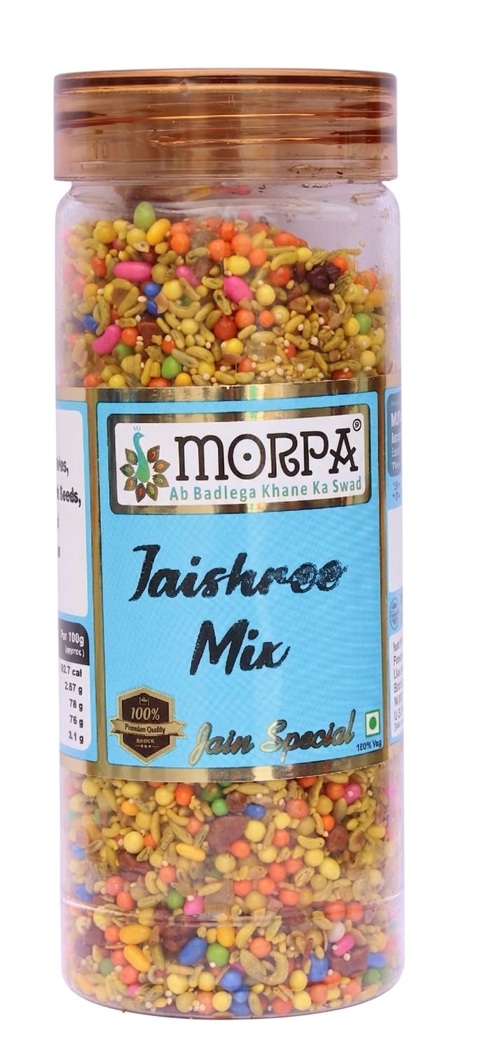 Morpa Jaishree Mix Mouth Freshener Jain Special Mukhwas with Fennel Seeds Sugar Coated Saunf and Aromatic Spices Refreshing After Meal Digestive 200g