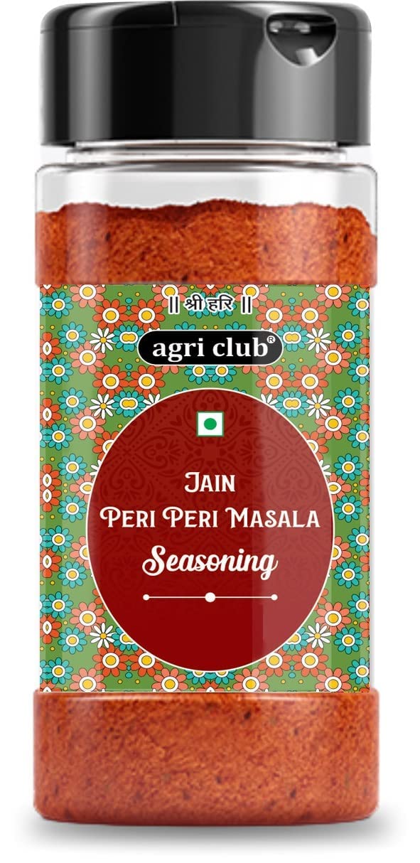 Agri club jain peri peri masala – no onion no garlic seasoning with natural spices for bold flavor in snacks and meals 200g