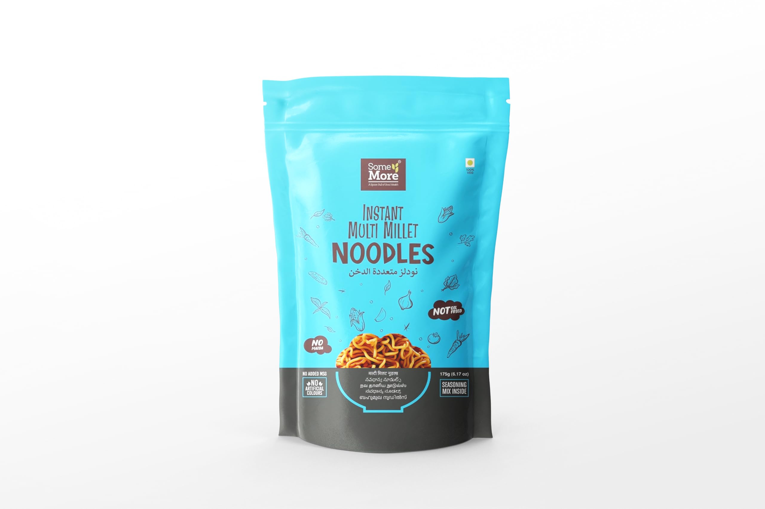 SOME MORE Instant Multi Millet Noodles 175g | Quick Cooking Meal Option | ﻿Ready Snack Choice | No Maida | ﻿Easy Preparation Food Item | ﻿Convenient Kitchen Staple for Home Travel Use