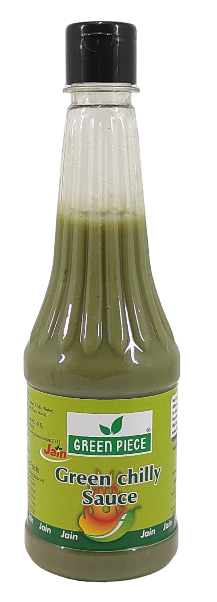 Green Piece Jain Sauce With No Onion/Garlic Green Chilli Sauce/Catchup Sauce (500 ml)