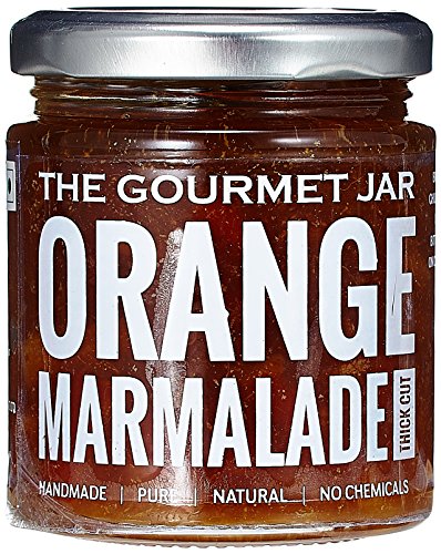 The Gourmet Jar Orange Marmalade 230g| 100% Natural, No Preservatives, No Artificial Colors, No Artificial Flavouring Agents | No Refined Sugar| Orange Jam| Vegan| Contains 54% Oranges| Bitter & Zesty| Use as a marinade, as a glaze on cakes, or simple on a toast| Pack of 1