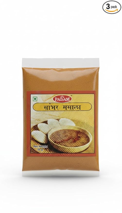 Padam Sambhar Masala, NO ONION NO GARLIC, (Pack of 50gx3)