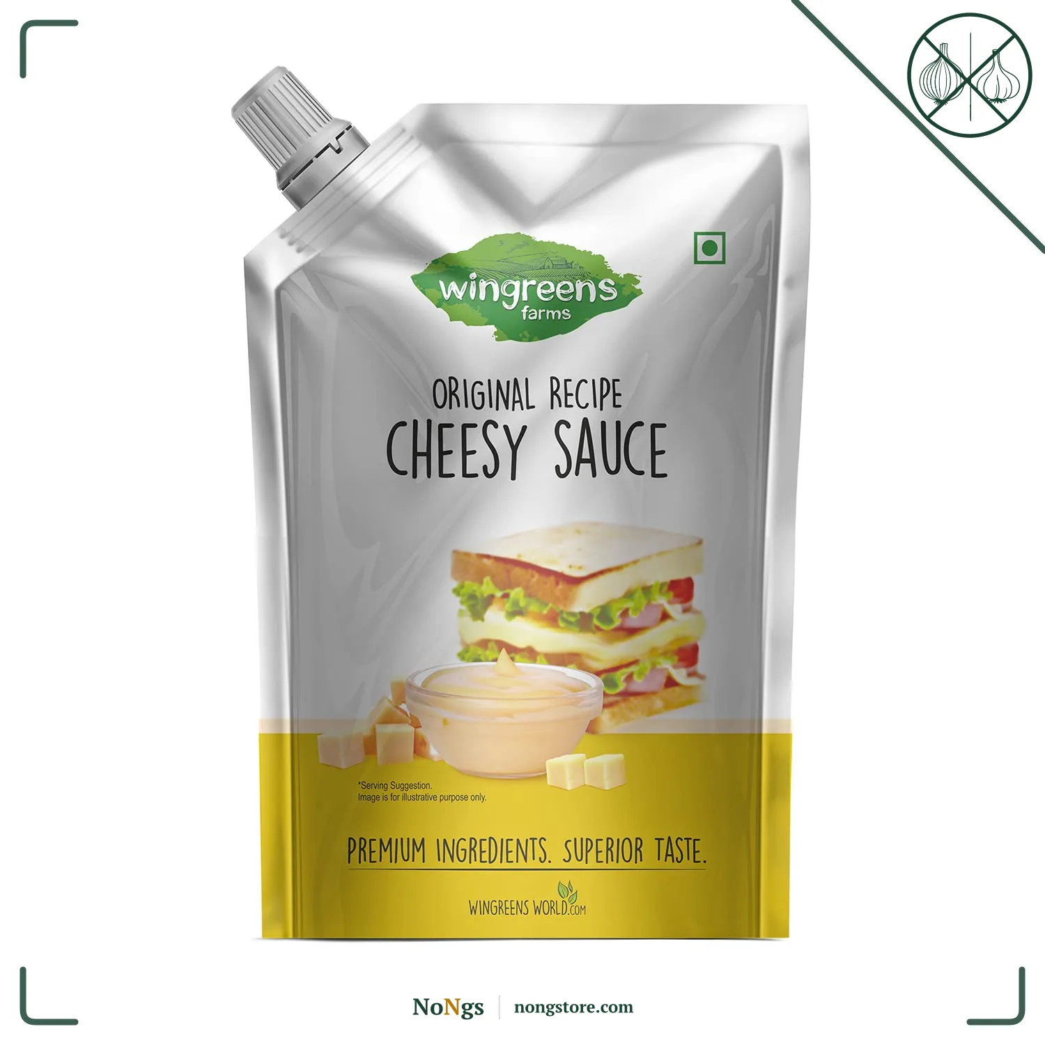 Wingreens Farms -Cheesy Sauce, 450g, Pack of 1