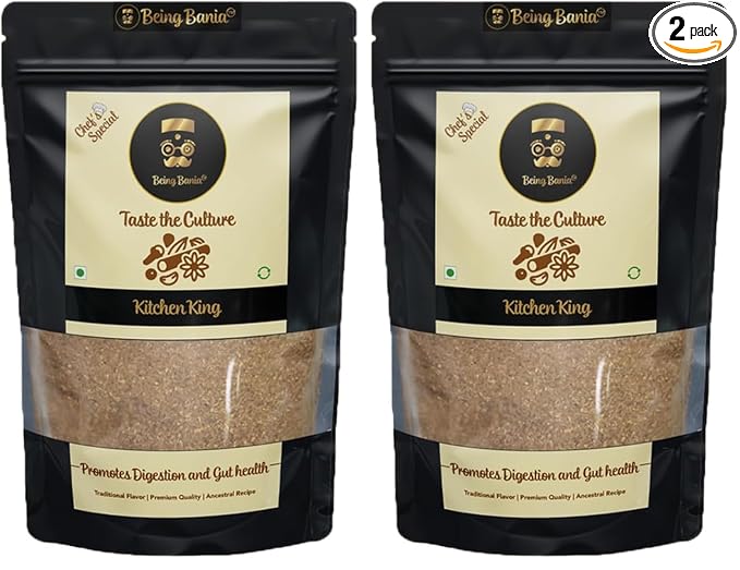 Being Bania Kitchen King Chef Special, 500 Gms | Kitchen Masala Powder |100% Natural Ingredients | No Added Preservatives | All in 1 Vegetable Masala | Exotic Indian Spices | No onion, no garlic |
