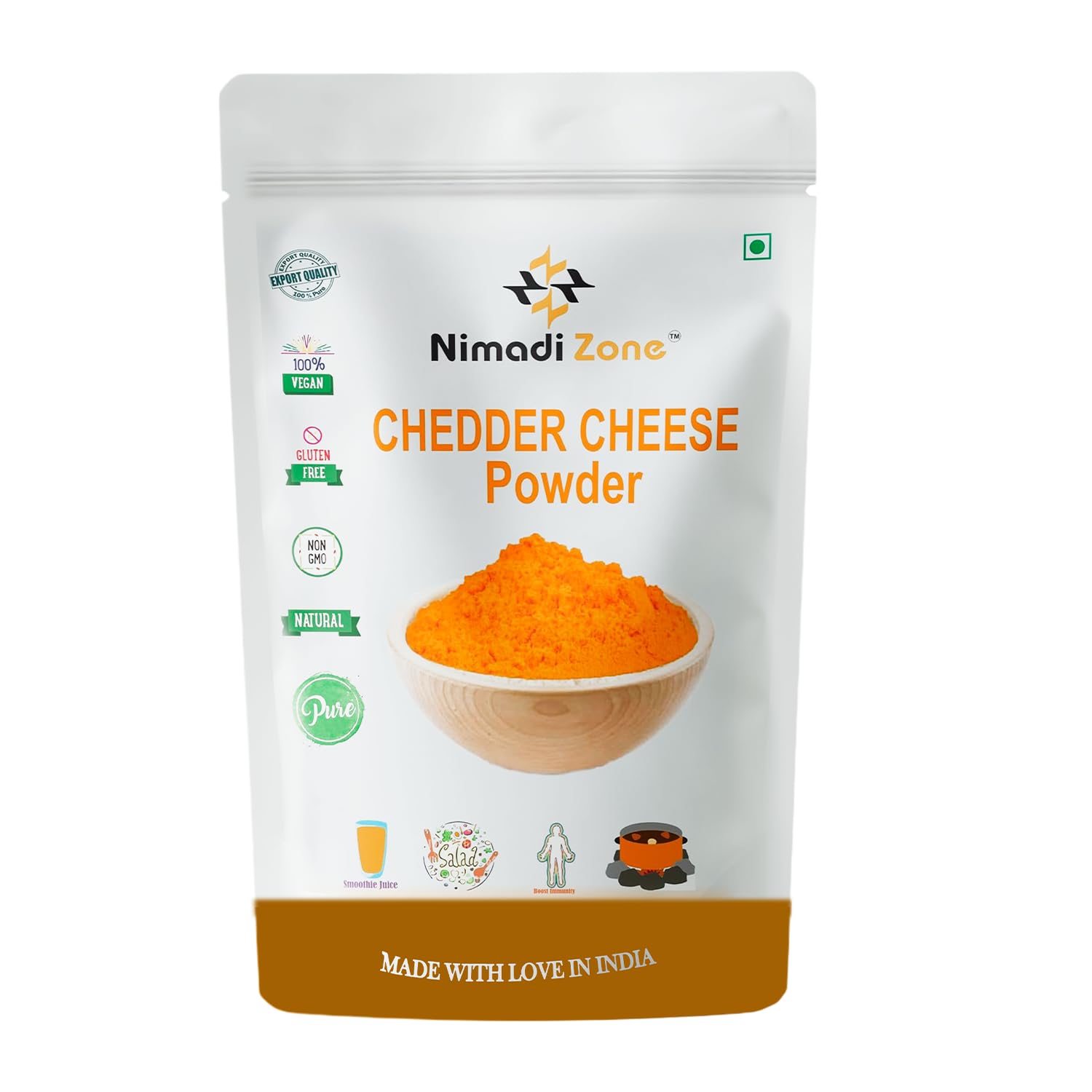 Cheddar Cheese Powder | Cheese Powder for Popcorn - 500 GM X 2 = 1 KG By Nimadi Zone
