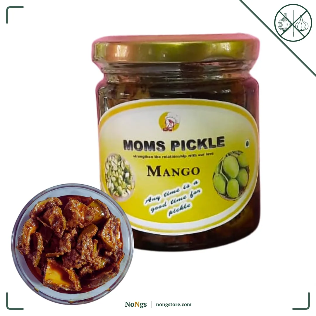 MOMS PICKLE Homemade Mango Pickle | Aam ka Achar | No onion & garlic is used in this product 180gm