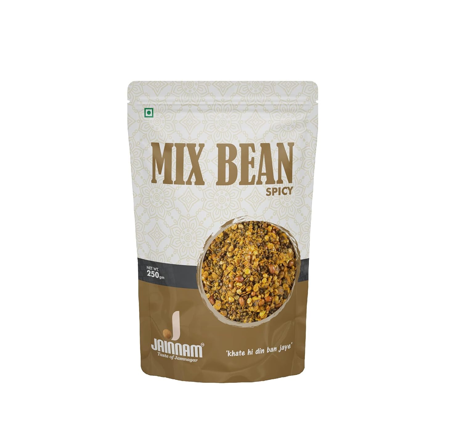 Jainam Food Mix Bean Namkeen (250g)) | Ready to Eat Healhty Snack | Famous Gujarati Namkeen Mix Snack