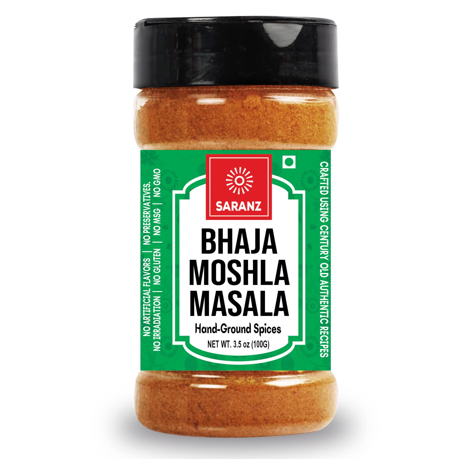 SARANZ Bhaja Moshla Masala | Bengali Garam Masala | Ghugni Masala, Puchka Masala, Golgappe Masale | Organic Indian Spices | Pure & Fresh Spices with Rich & Strong Flavour - 100 Grams Sprinkler Jar