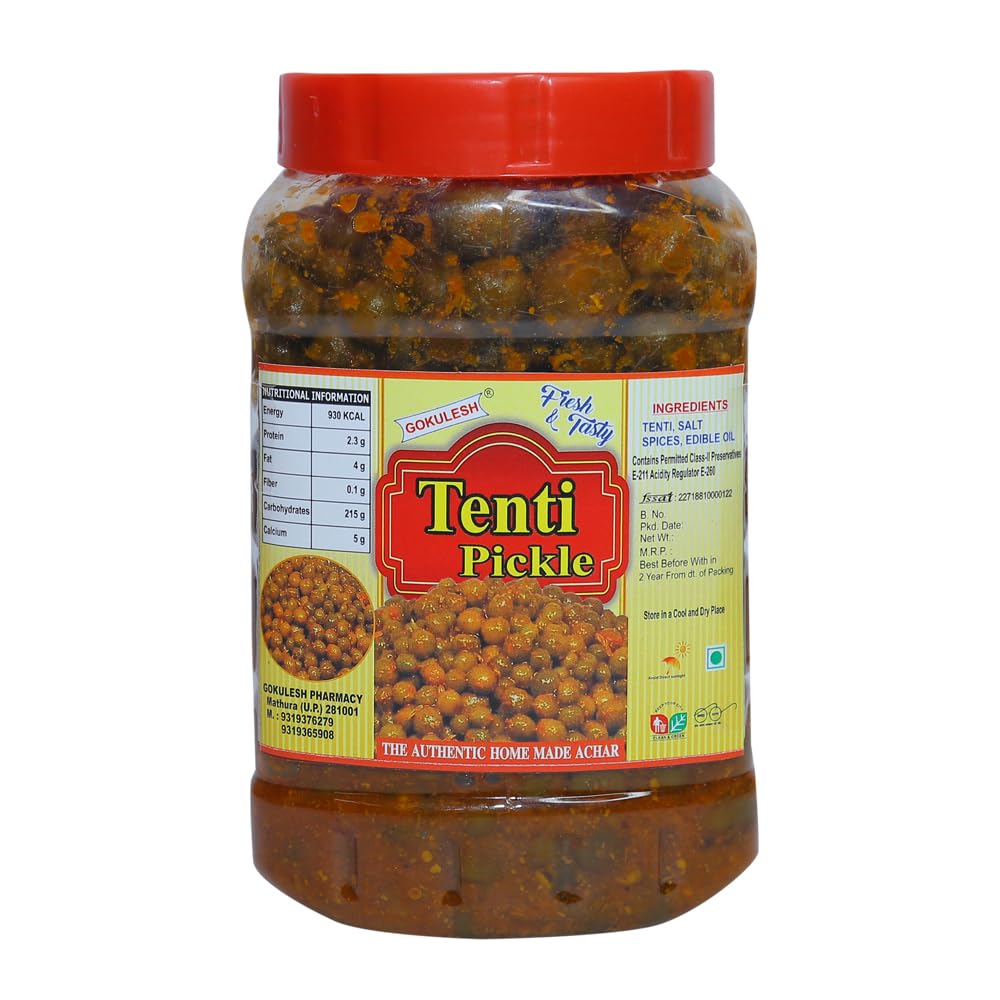 GOKULESH Tenti Dela 500gm without Onion/Garlic pickle| Ker ka achar| Home Made Dry and Less Oil Pickle Made With Love No Artificial Colors Added| pack of 500gm