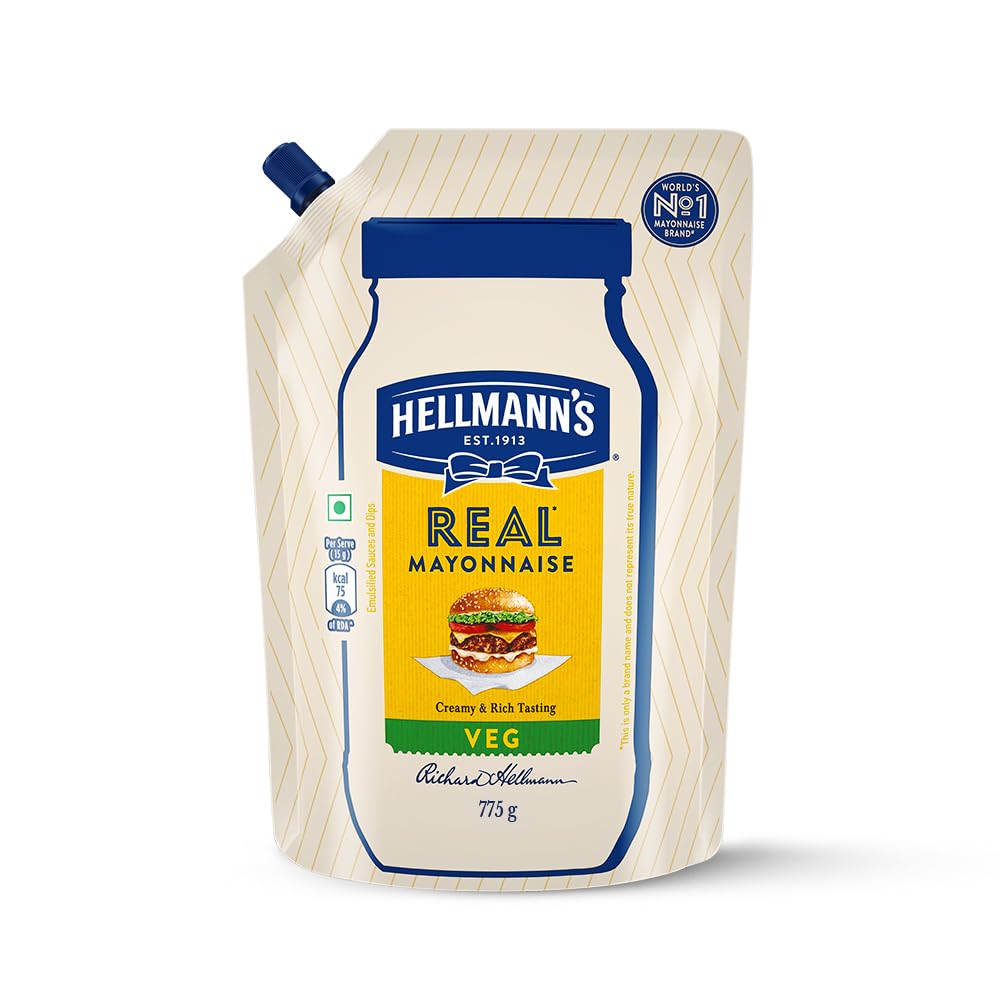 Hellmann's Veg Mayonnaise|| 100% Vegetarian Creamy Mayo Used For Dressings And Condiments|| 775 g