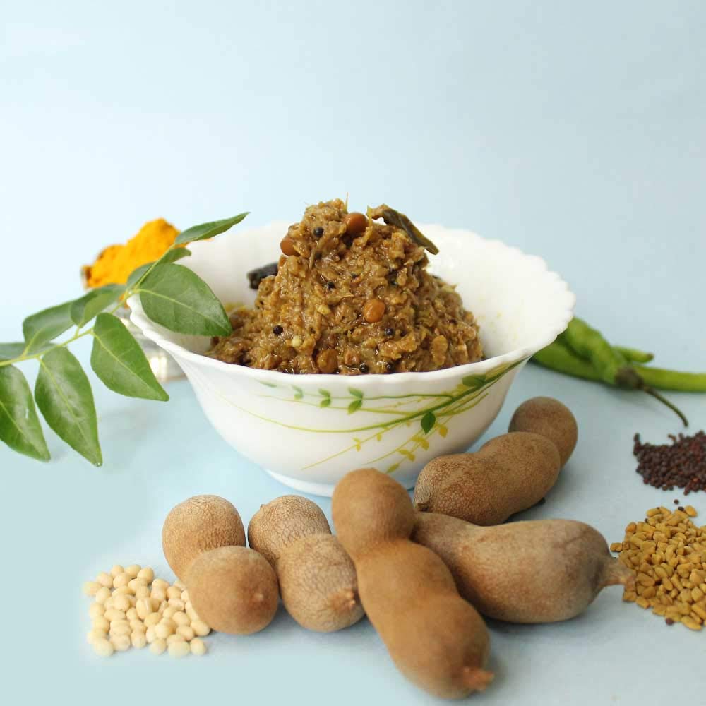 Sitara Foods Chinthakaya Thokku Aachar Green Tamarind Pickle Without Garlic Home Made 250 Grams Pack
