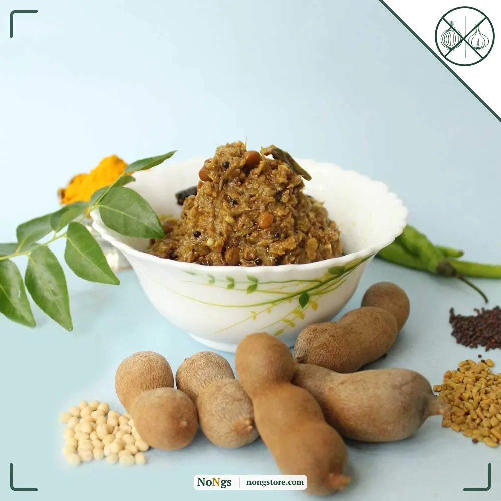 Sitara Foods Chinthakaya Thokku Aachar Green Tamarind Pickle Without Garlic Home Made 250 Grams Pack
