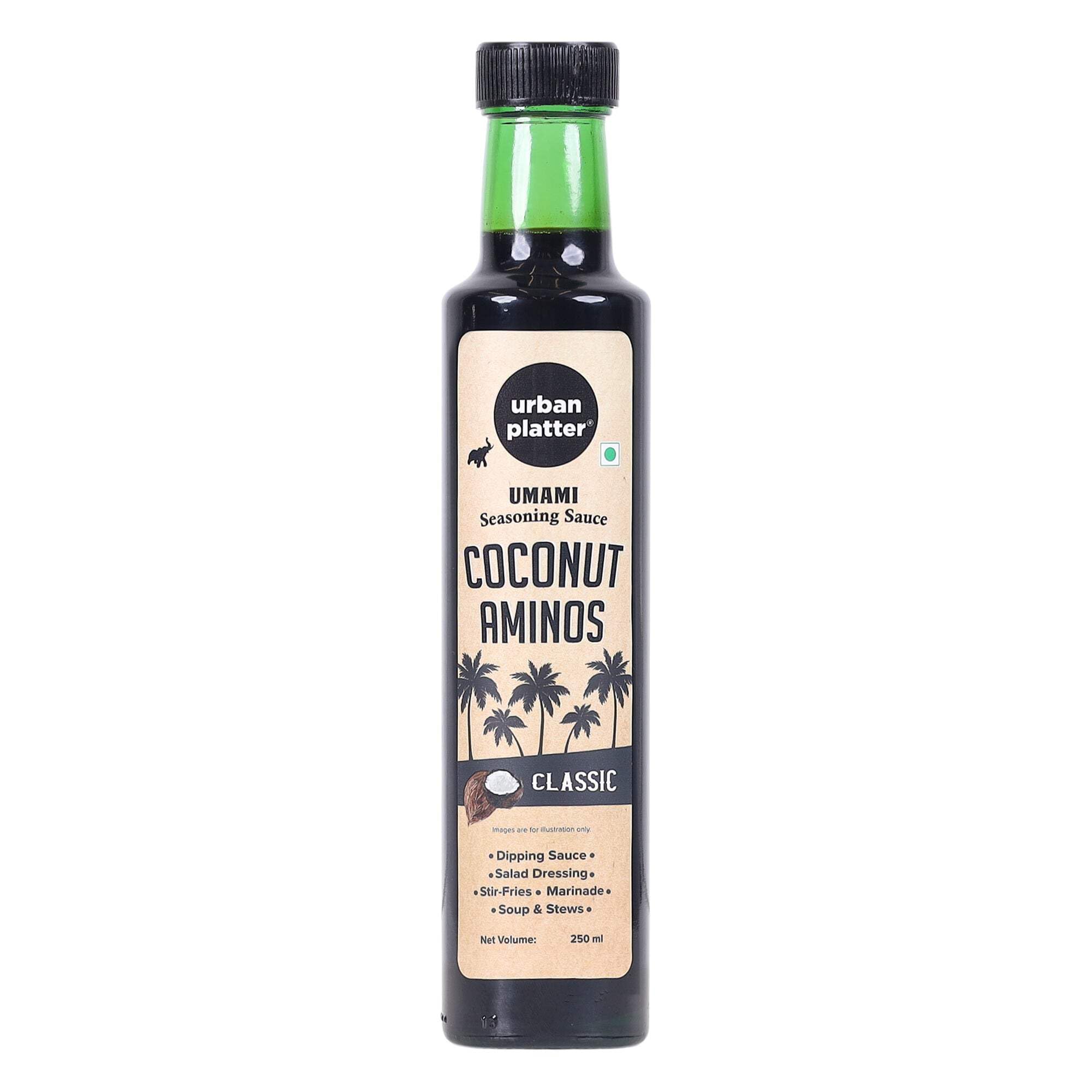Urban Platter Coconut Aminos, 250ml (Umami Seasoning Sauce, Soy-Free, Gluten-Free, Perfect for Dipping Asian appetizers, for dressings and More)