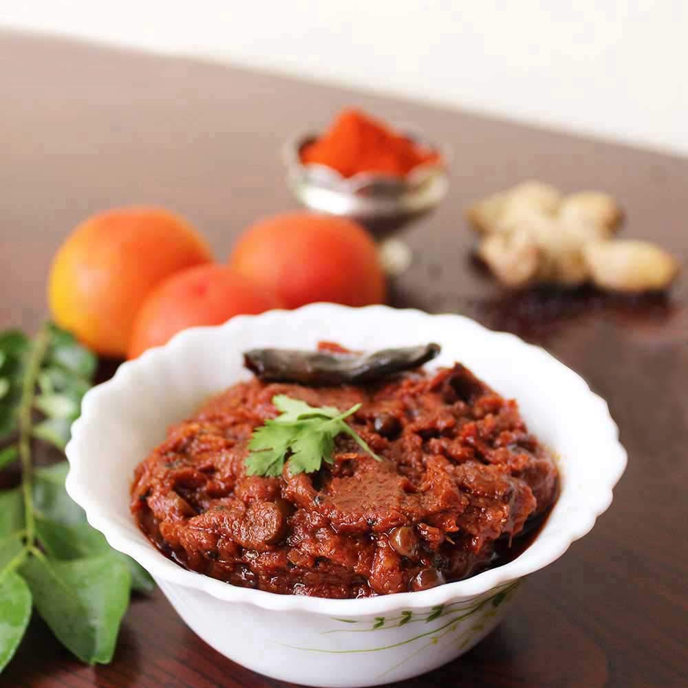 Sitara Foods Tomato Pickle Tamota Aachar Without Garlic Home Made 1000 grams Bag