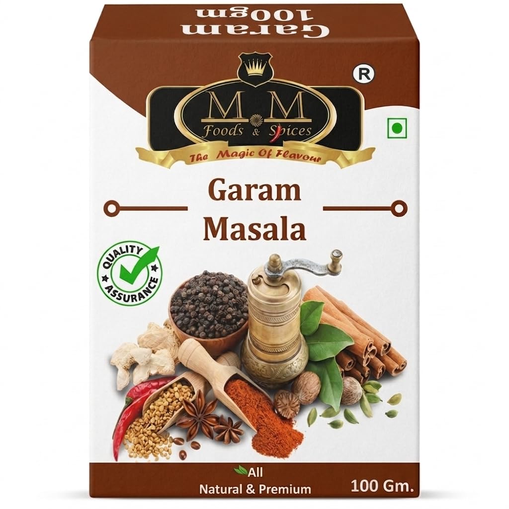 M MGaram Masala powder, No Onion - No Garlic, Jain Special Masala, 100 gm.