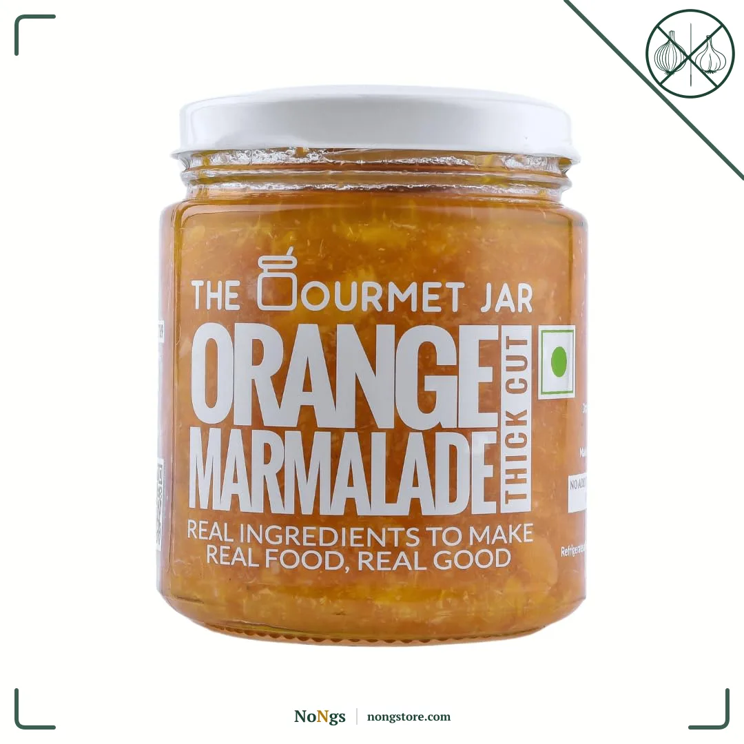 The Gourmet Jar Orange Marmalade 230g| 100% Natural, No Preservatives, No Artificial Colors, No Artificial Flavouring Agents | No Refined Sugar| Orange Jam| Vegan| Contains 54% Oranges| Bitter & Zesty| Use as a marinade, as a glaze on cakes, or simple on a toast| Pack of 1