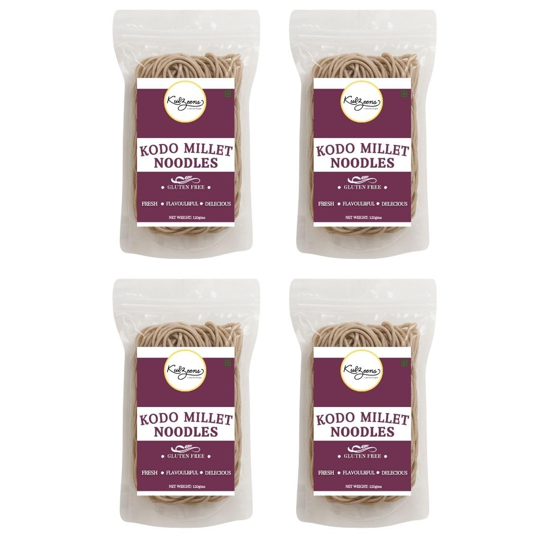 Millet Me by Kuizeens Gluten-Free Kodo Noodles - 110g (Pack of 4) | Protein & Fiber-Rich | Easy-to-Make | Rich in Nutrients | No MSG | No Preservatives | Low Glycemic | Vegan & Wholesome | Easy to Digest Healthy Noodles | Jain | No Onion & Garlic | Ready in Minutes