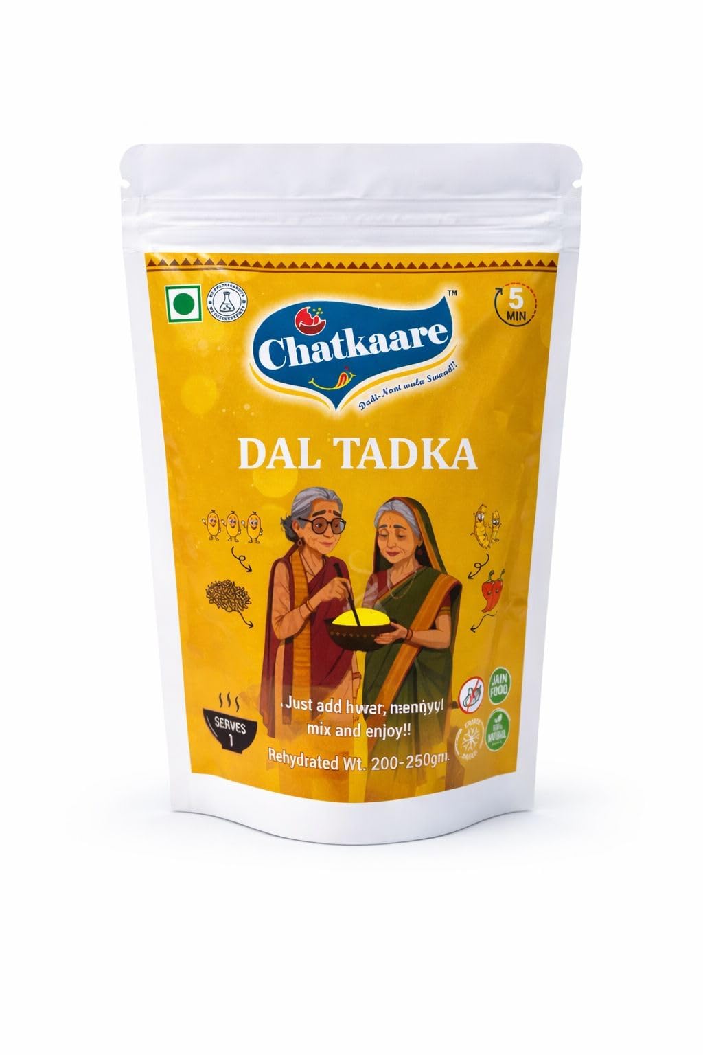 Instant Dal Tadka 60g | No Onion No Garlic | Homestyle Dal Flavor | Pack of 1