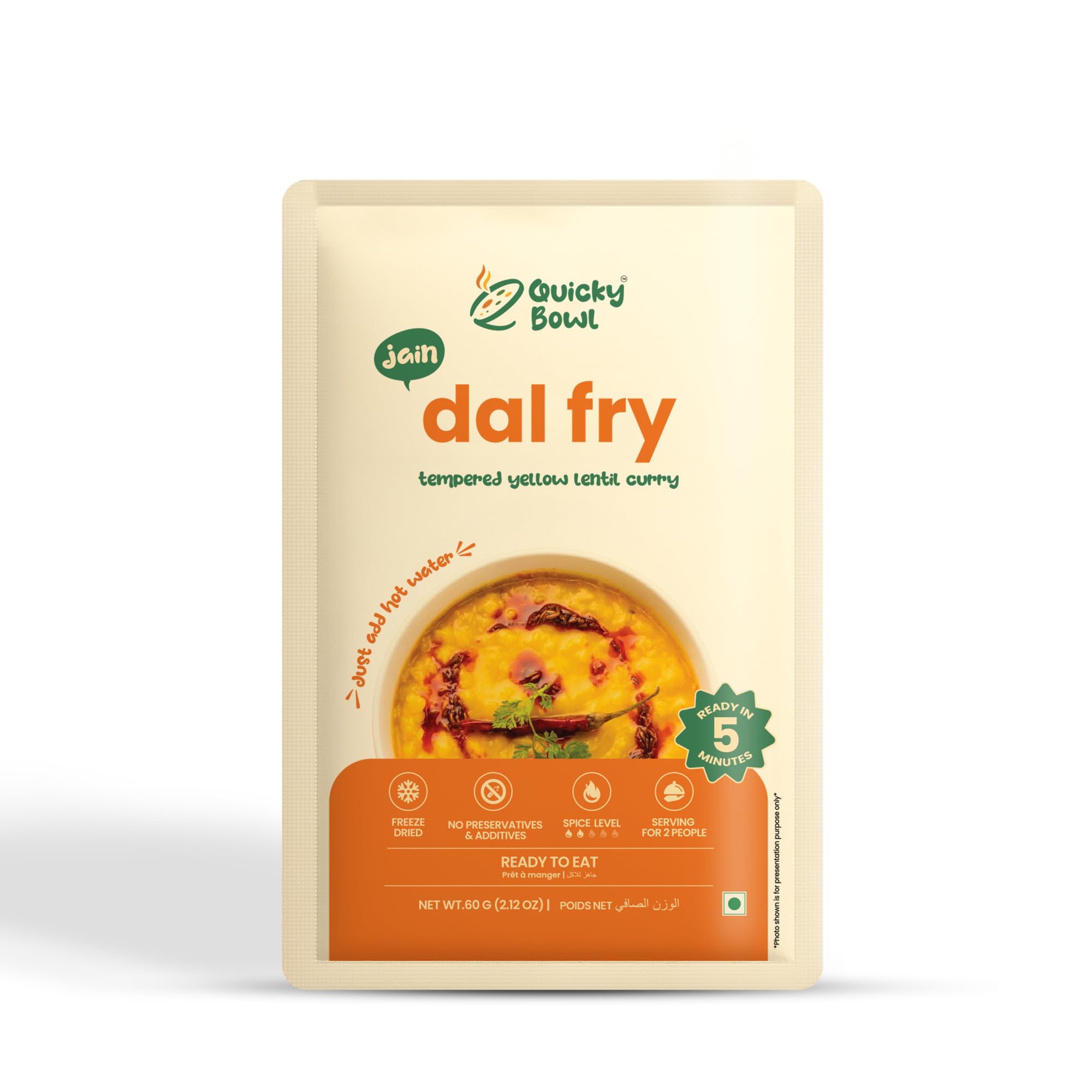 Quicky Bowl Jain Dal Fry|Split Lentil Curry|Ready To Eat|No Onion No Garlic|Instant Food