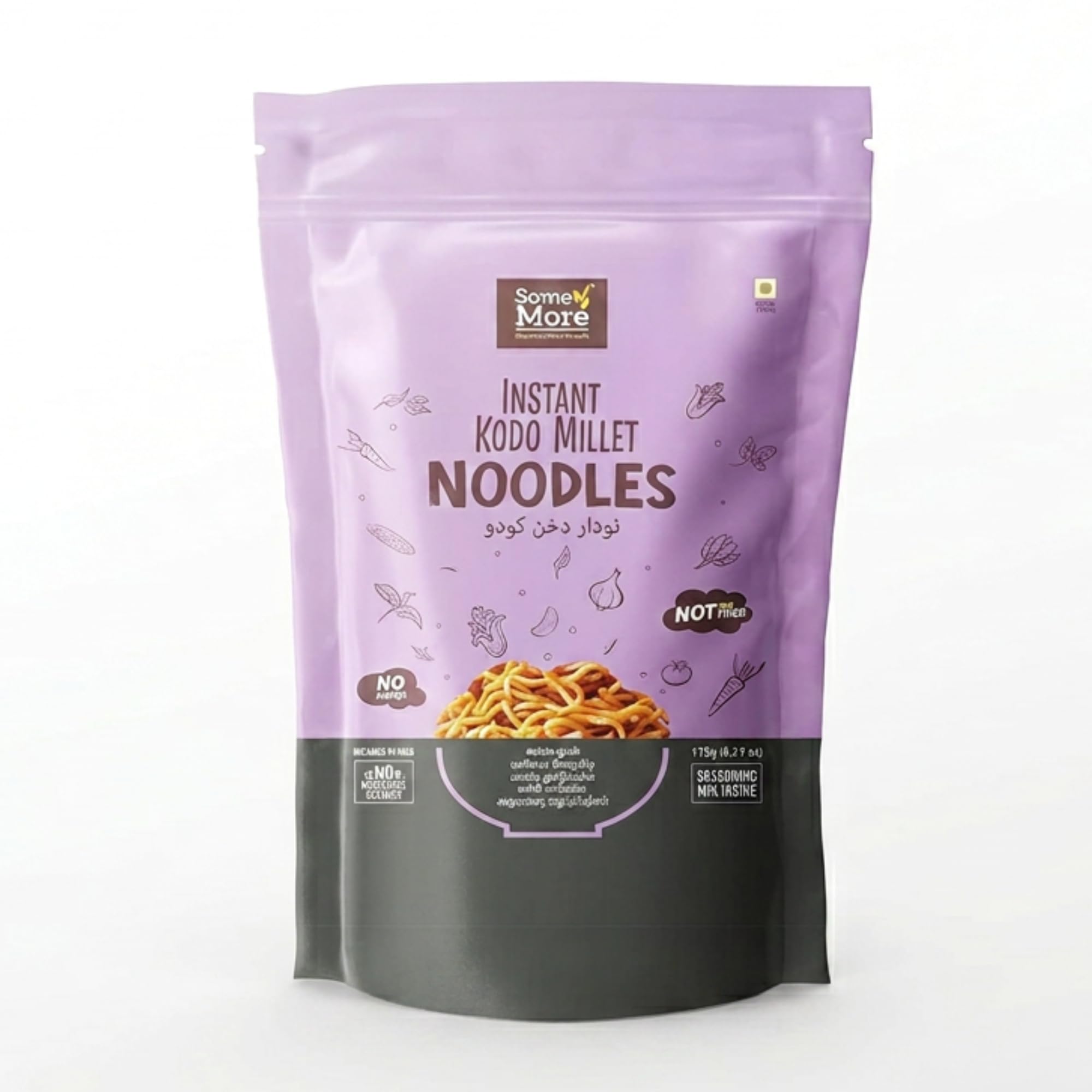 SOME MORE Instant Kodo Millet Noodles 175g | Quick Cooking Meal Option | ﻿Ready Snack Choice | No Maida | ﻿Easy Preparation Food Item | ﻿Convenient Kitchen Staple for Home Travel Use