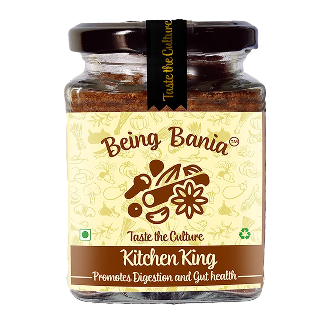 Being Bania Kitchen King Masala, 100g | 100% Natural Spices Mix | No garlic or onion | No MSG | Kitchen masala powder | Exotic Indian Masala Spices | King Masala
