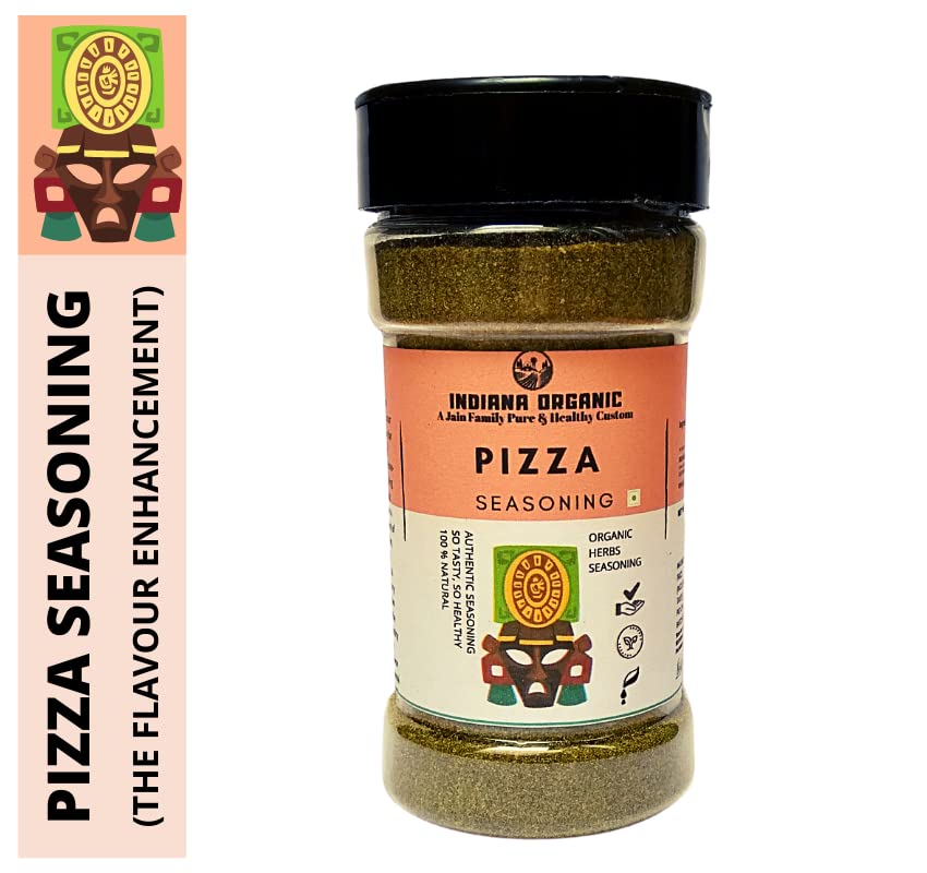 Indiana Organic Pizza Garlic Bread Seasoning - The Flavour Enhancement | Seasoning with Himalayan Herbs (150 Gram) No Onion and Garlic.