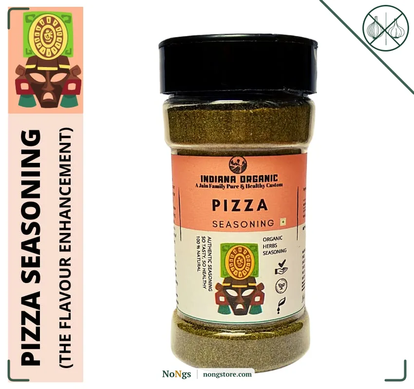 Indiana Organic Pizza Garlic Bread Seasoning - The Flavour Enhancement | Seasoning with Himalayan Herbs (150 Gram) No Onion and Garlic.