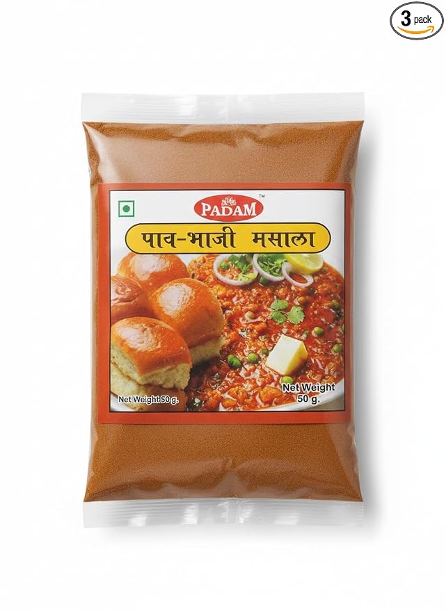 Padam Pav Bhaji Masala, No Onion No Garlic, Pack of 50gX3