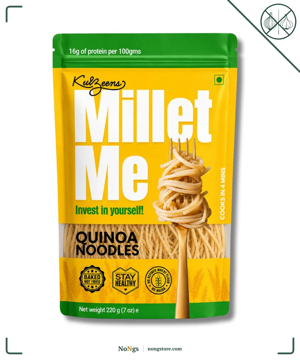 Millet Me by Kuizeens Gluten-Free Quinoa Noodles - 220g | Protein Rich & Fiber-Rich | Easy-to-Make | Rich in Nutrients | No MSG | No Preservatives| Jain | No Onion & Garlic