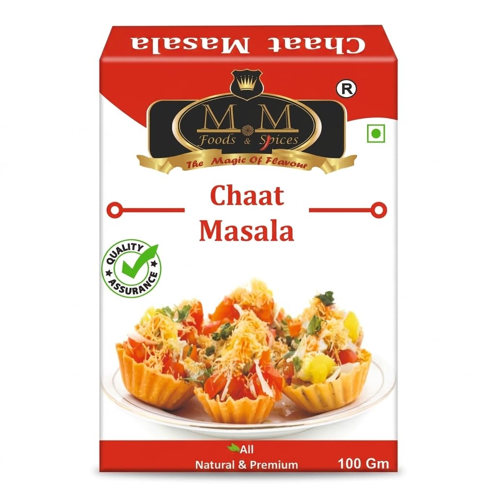 M M Chaat Masala powder, No Onion - No Garlic, Jain Special Masala, 100 gm (Pack of1).