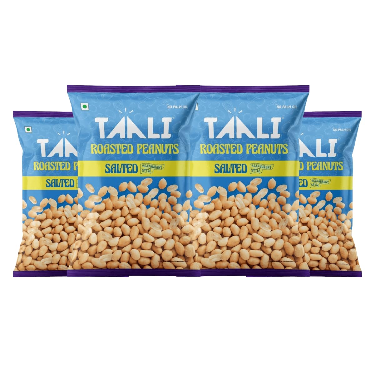 Taali Roasted Peanuts - Salted Peanuts |Crunchy Healthy Snacks | No Trans Fat, Gluten free, Roasted Not Fried (Pack of 4 x 150 gms)(weight may vary)