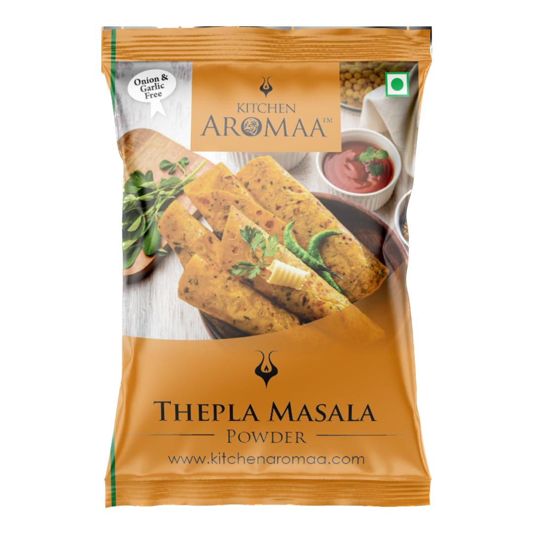 Kitchen Aromaa Thepla Masala Powder for Tasty Masala Thepla Gujarati Snacks, No Onion - No Garlic, Jain Special Masala, 100 gm (Pack of 1)